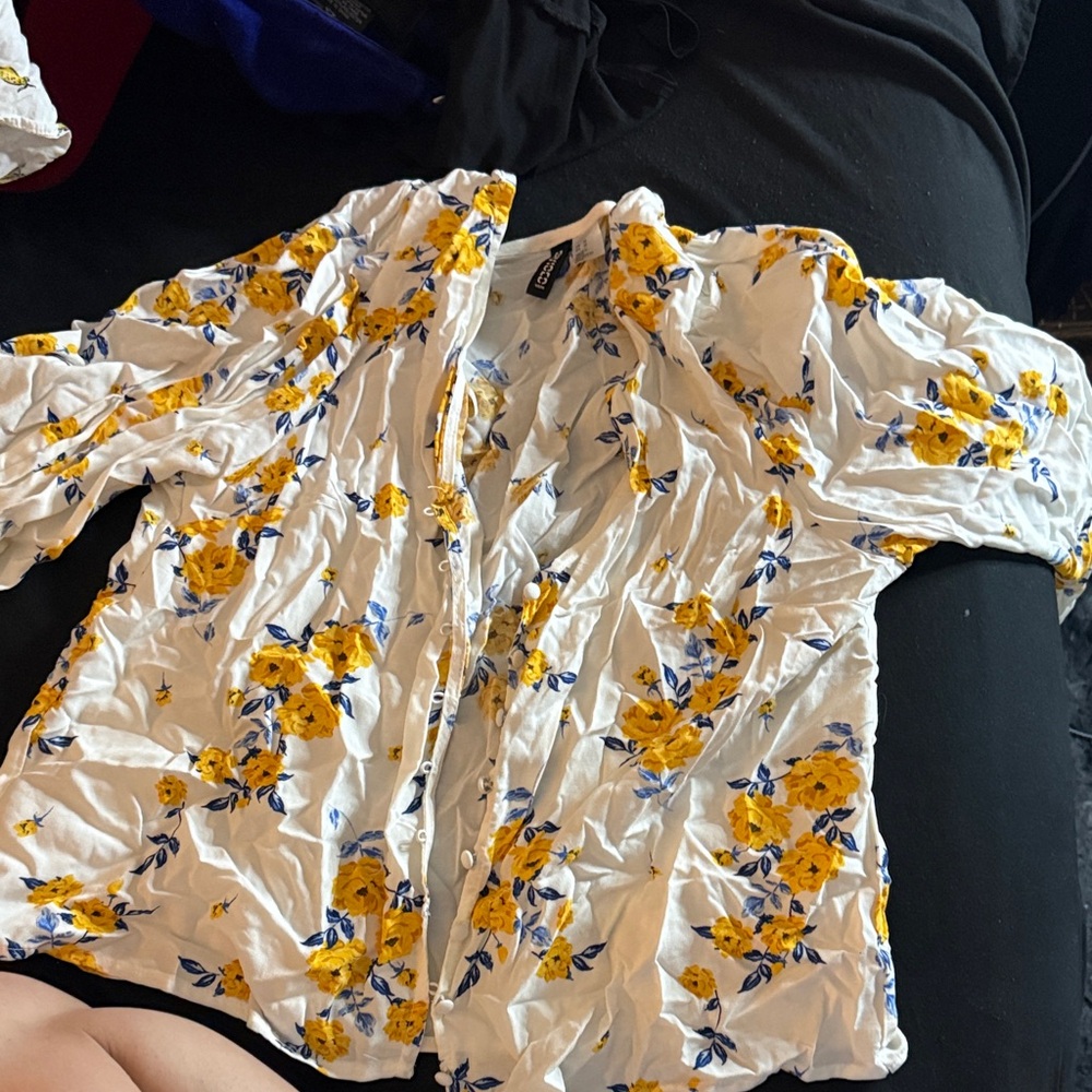 Floral Button-Up Blouse